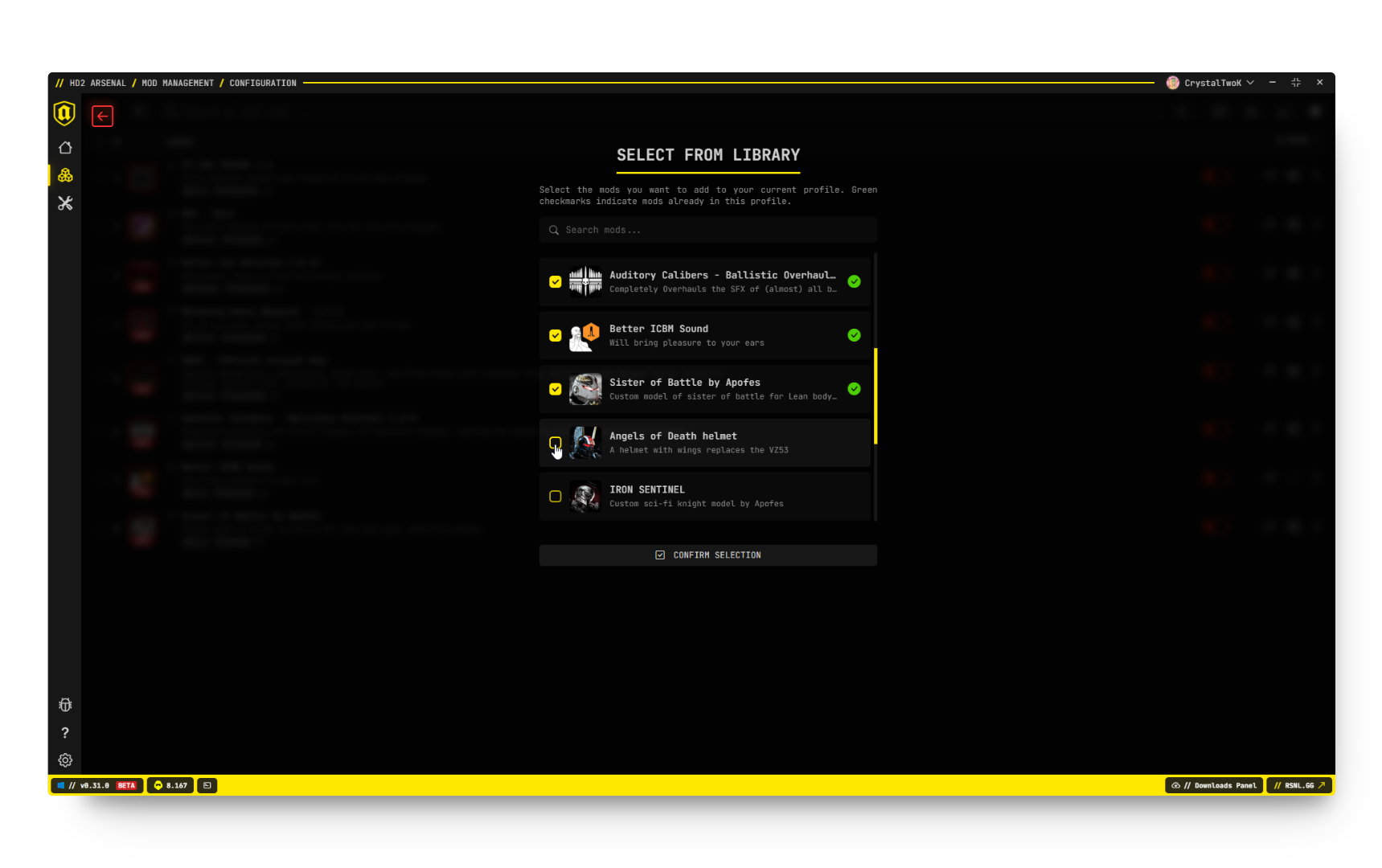 Arsenal Add From Library